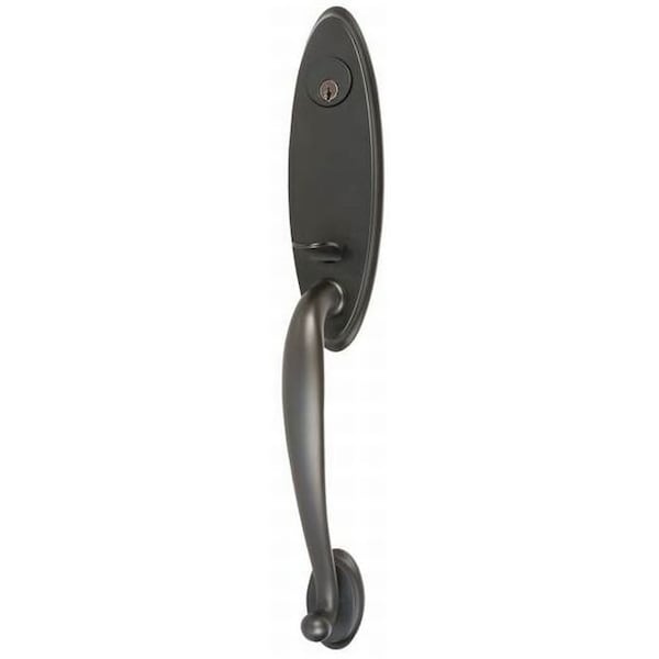Emtek Flat Black Handleset 4411MCUS19RH 4411MCUS19RH - main